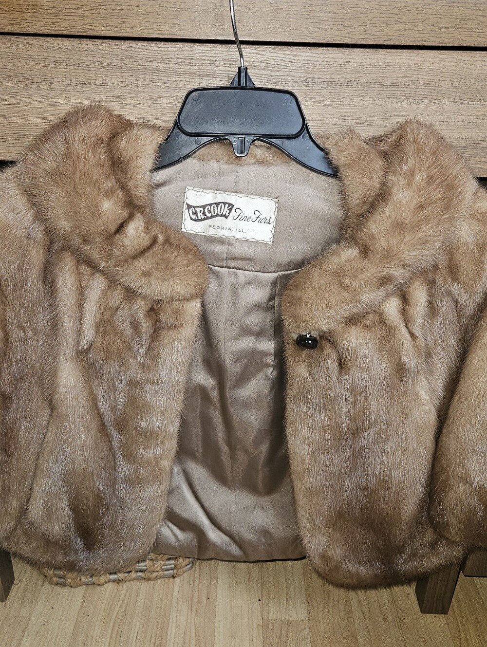 Mink Genuine Fur Women’s Tan  Cape Jacket S-M